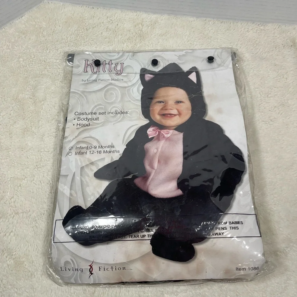 Kitty Costume Set - Black and Pink 0-9 Month